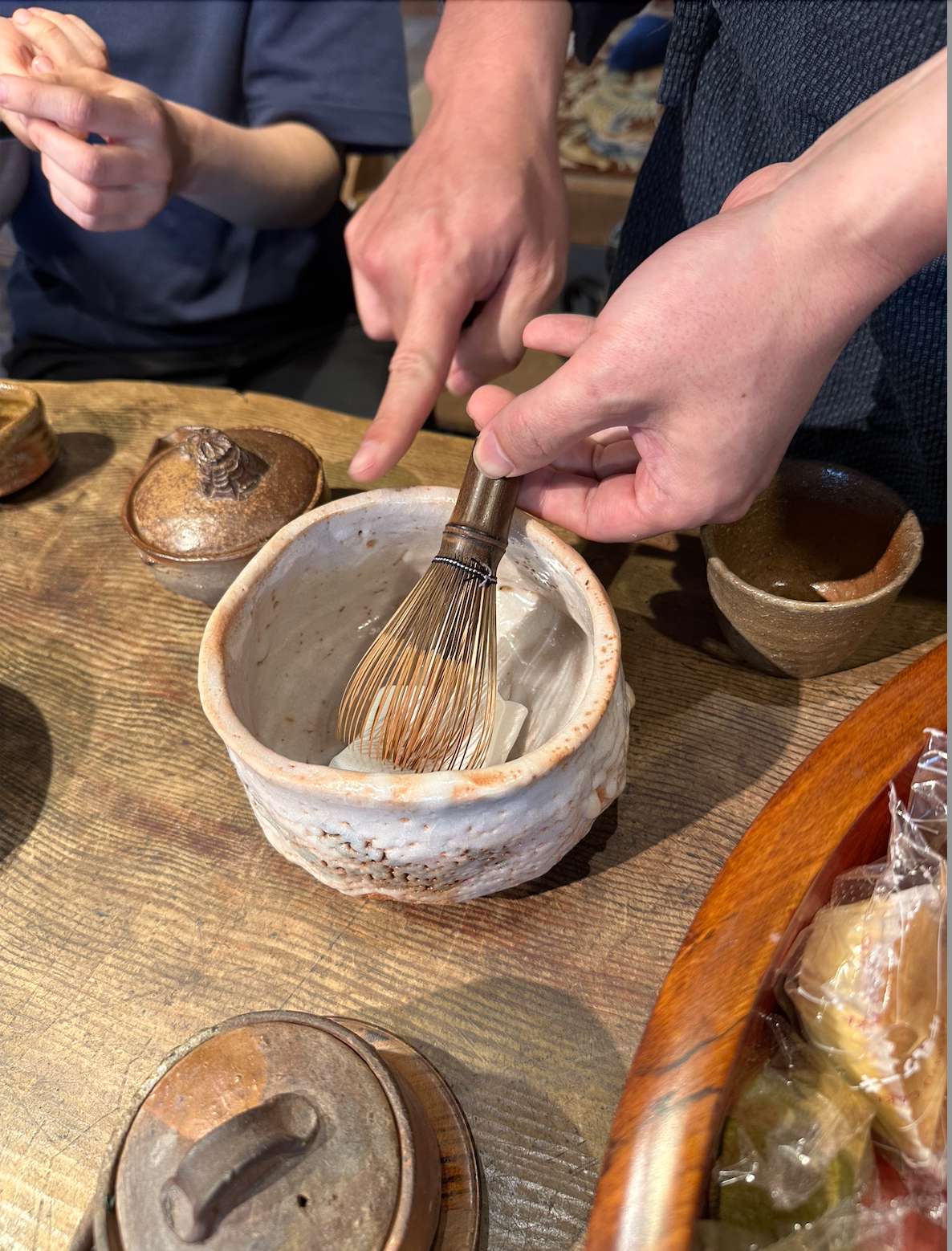 Un chawan utilizado en una ceremonia del té.