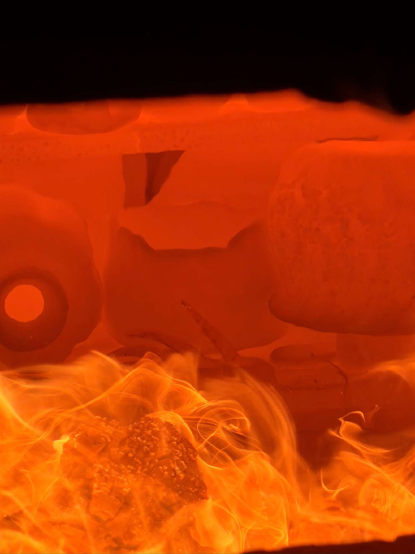 Inside the chamber at full heat